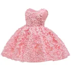 Рождественское платье с лепестками для девочек на свадебную вечеринку; Детские платья для девочек; Одежда с цветочным принтом; Детские костюмы; От 1 до 5 лет для младенцев