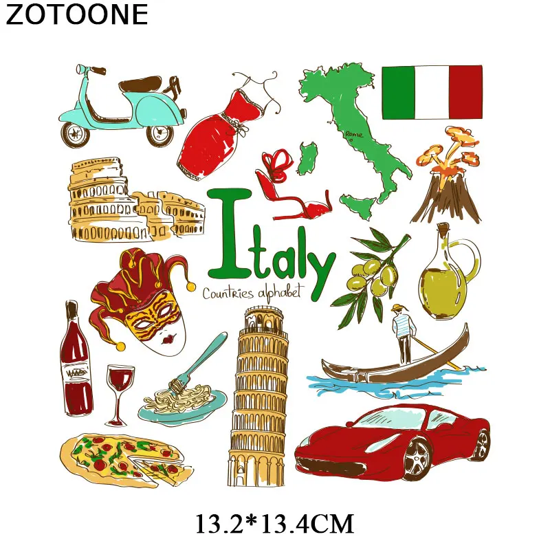 

ZOTOON Iron On Patches For Clothing Summer Fabric Badge Stickers Clothes Jeans Washable Decoration Heat Transfer Parches G