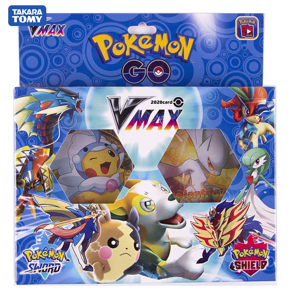 

2020 New collectionof Pokemon card sword and shield game cards in2020 a total of 54 cards including random VMAX cards Game Toys