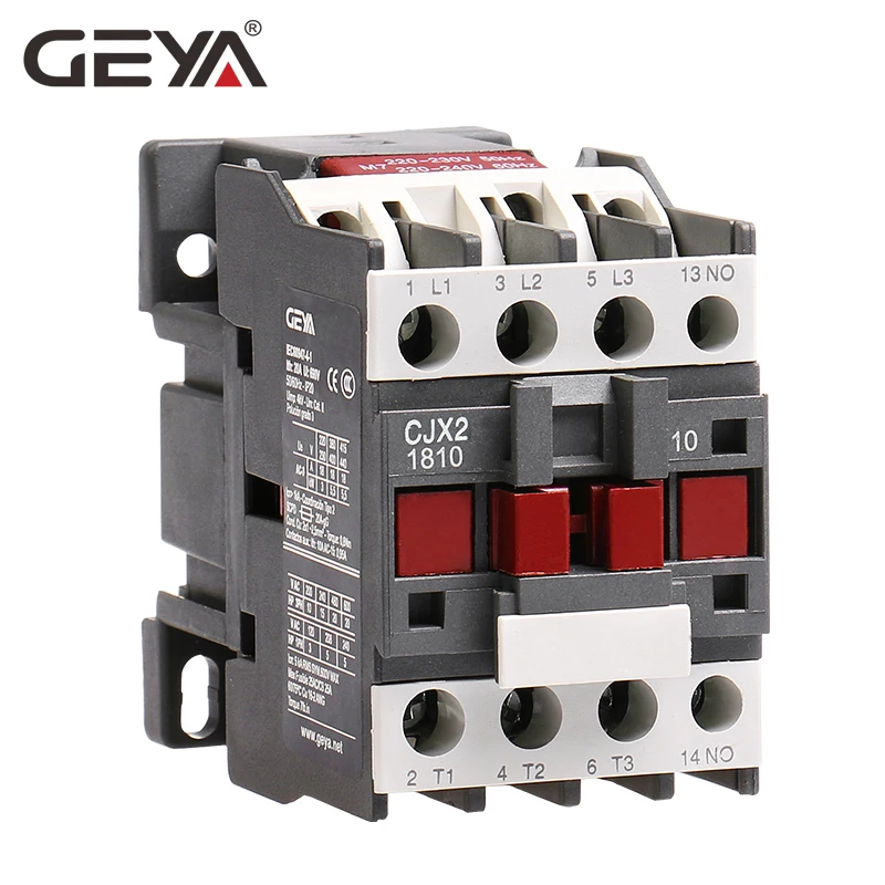GEYA CJX2-1810 Din Rail магнитный контактор переменного тока цена 220V или 380V Промышленный контактор 18A 50/60Hz