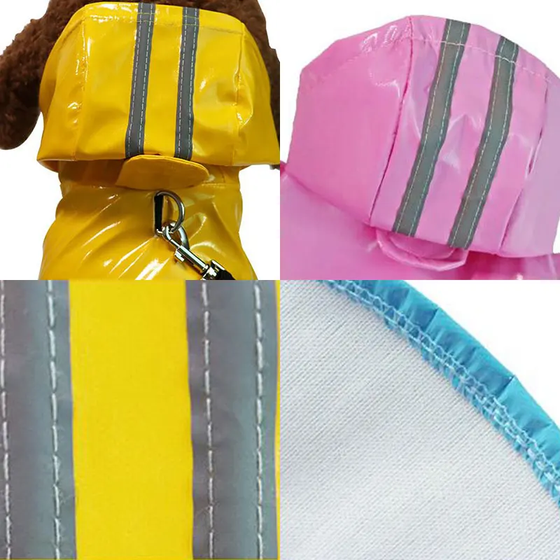 Одежда для домашних животных дождевики с капюшоном Светоотражающая полоса