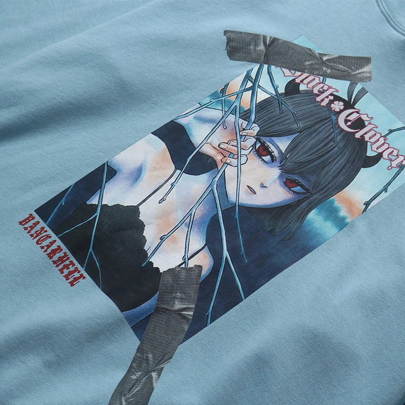 

Aolamegs Men Hoodies Gothic Girl Illustration Cotton Sweatshirt Hooded Pullover Loose Hip Hop Vintage Fashion Streetwear Autumn