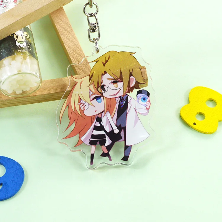 Anime Angels of Death Keychain Cartoon Figure Satsuriku No Tenshi Foster Isaac Rachel Acrylic Pendants Key Ring | Украшения и