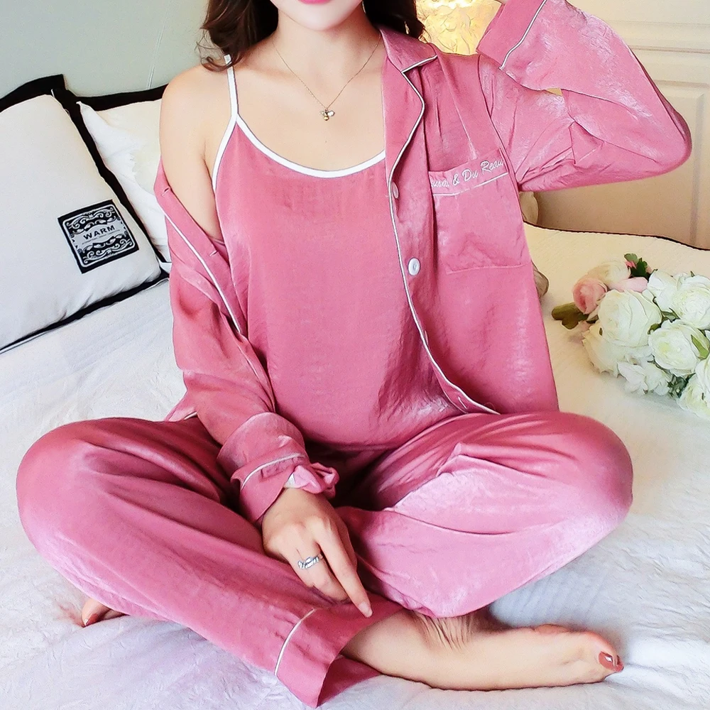 2019 женские пижамы из 7 предметов комплекты одежды для сна осенне-зимние летние