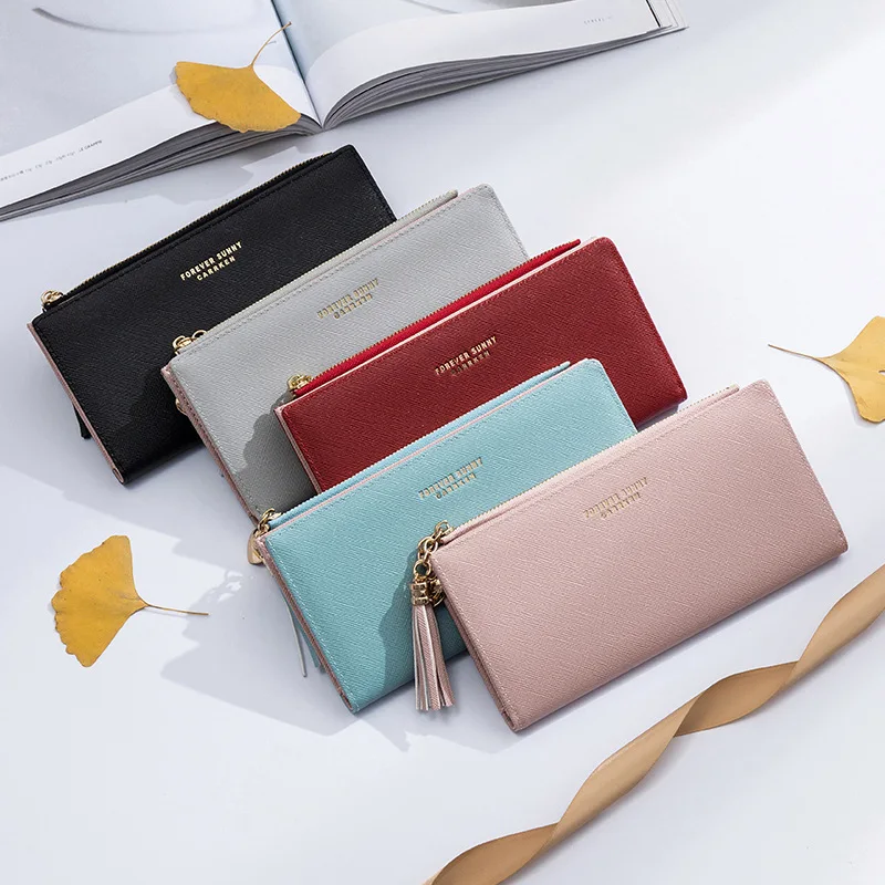 2021 Tassel Wallet Women Long Cute Leather Wallets Zipper Portefeuille Female Purse Clutch Cartera Mujer | Багаж и сумки