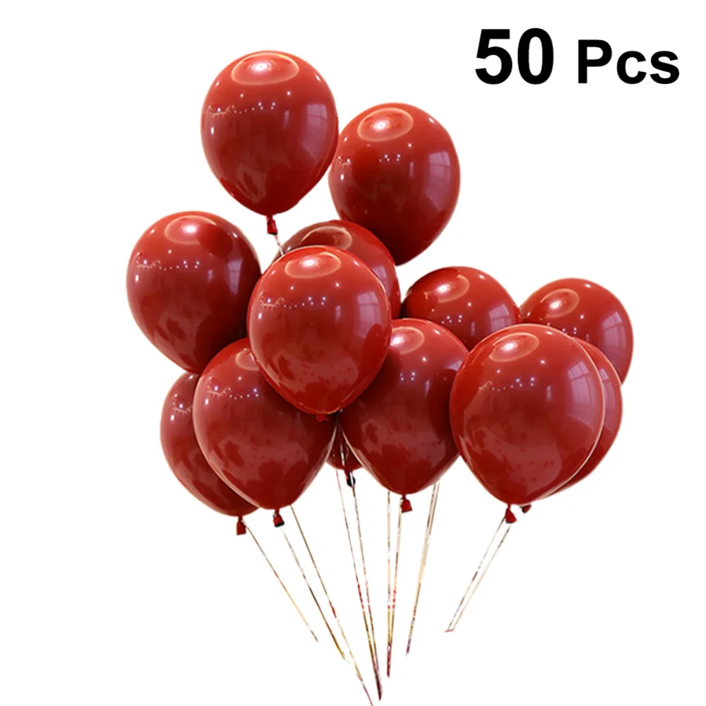 

50pcs Pomegranate Red Latex Balloons Double Layers Balloons Wedding Decorations for Home Party Anniversary