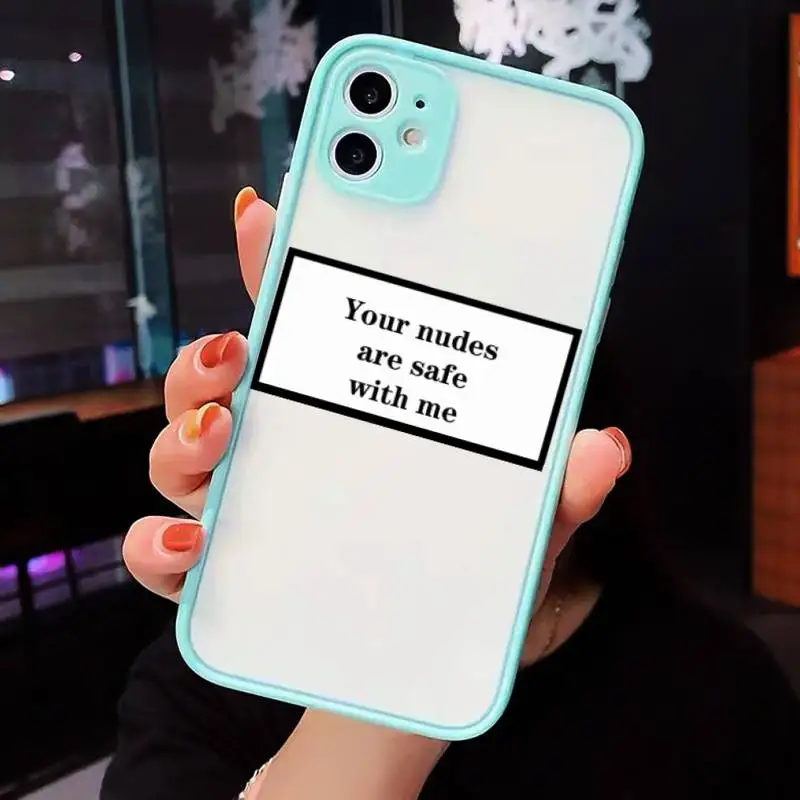 

Funny letter Quotes Text Art design luxury Phone Cases matte transparent For iphone 7 8 11 12 plus mini x xs xr pro max cover