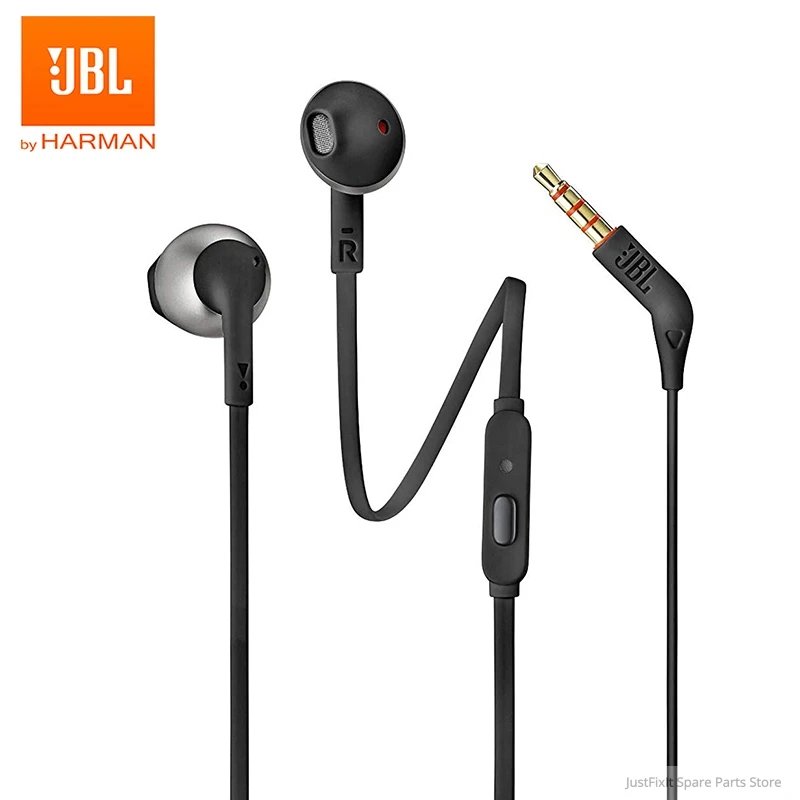 Наушники JBL T205A 3 5 мм проводные стерео музыкальные наушники в ухо Hi Fi Спортивная