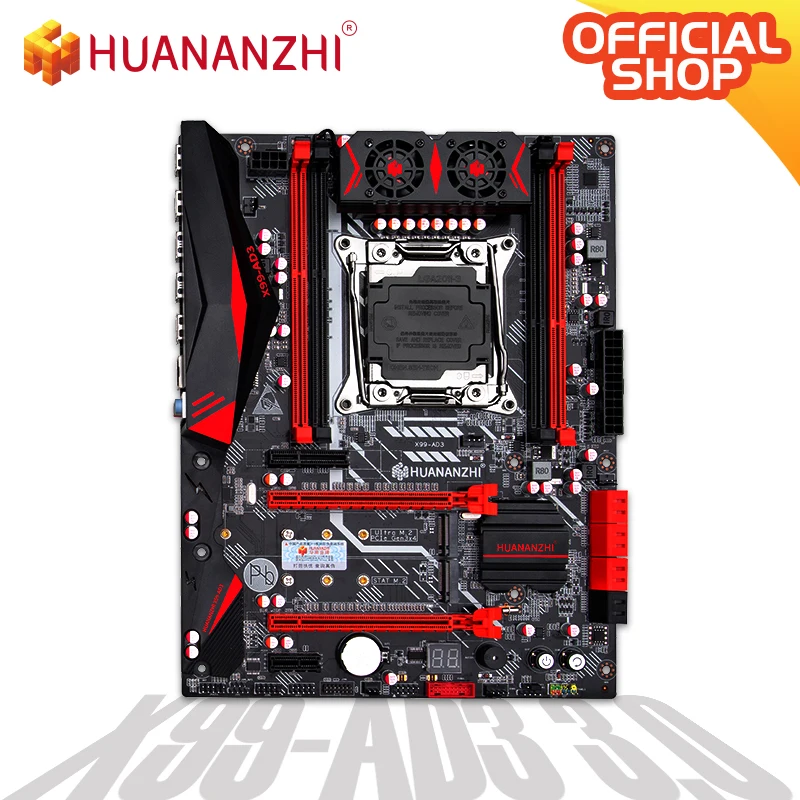 HUANANZHI X99 AD3 REV3.0 Материнская плата Intel LGA 2011 3 все серии DDR3 RECC128GB M.2 PCI E NVME NGFF ATX
