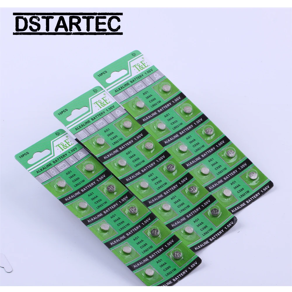 10 шт. 30 мА/ч, 1,55 V AG1 LR621 364 164 531 SR621 SR621SW SR60 SP364 TR621 аккумуляторы таблеточного типа для мобильного часо-игрушки удаленный сотовый Монета Батарея