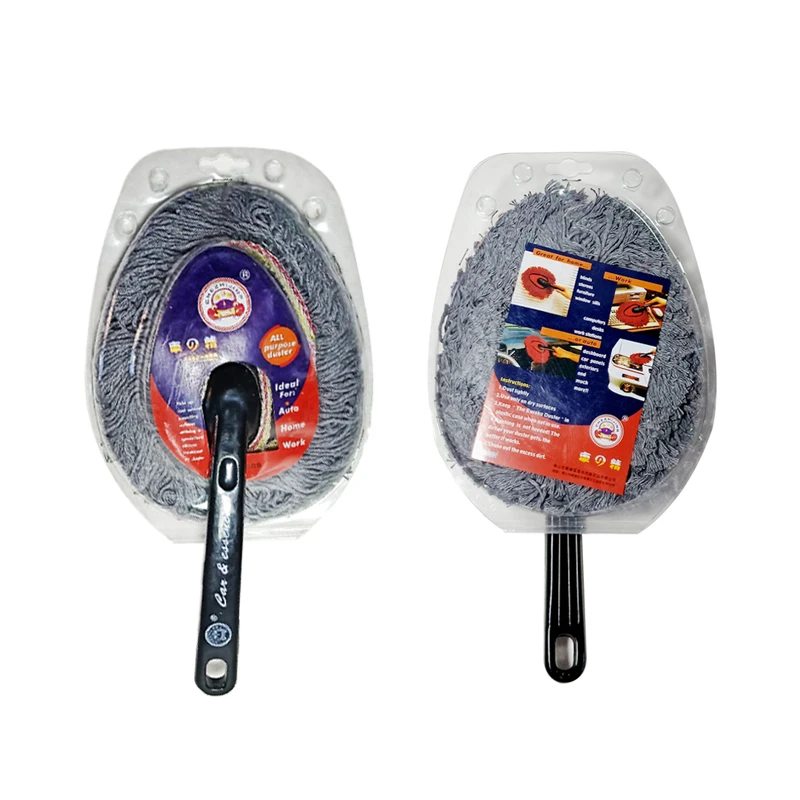 

2 pieces Car Brush with Wax Polish Dust Remover Tool Soft Fibre Cleaning Brush Dusting Tool