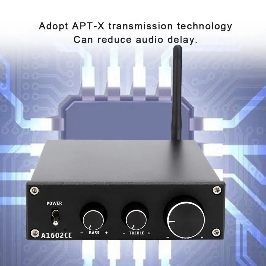 160W * 2 Bluetooth 4 для RCA APT-X быстрая передача цифровой Hi-Fi усилитель 110-240V вилка