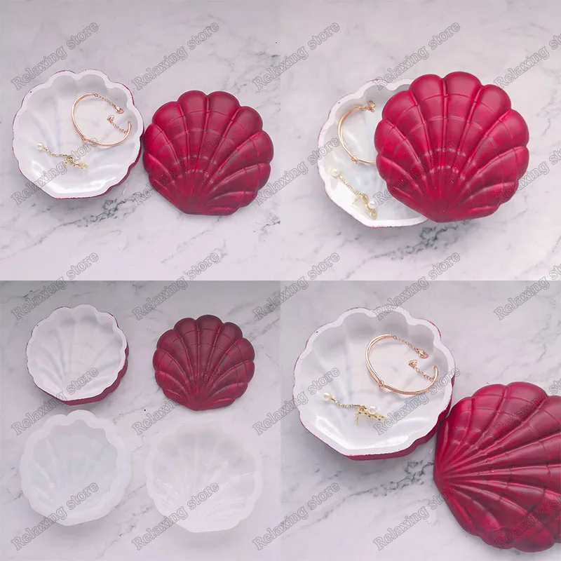 Креативная коробка для украшений в форме ракушки бетонные формы хранения
