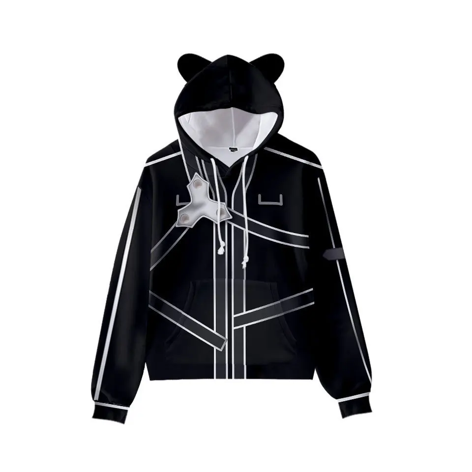 Худи для мальчиков и девочек в стиле Харадзюку С Рисунком аниме САО меч свитшот