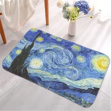 New Van Gogh Oil Painting Doormat Kitchen Toilet Bath Floor Mat Retro Art Sunflower Starry Night Hallway Entrance Anti-Slip Rug New Van Gogh Oil Painting Doormat Kitchen Toilet Bath Floor Mat Retro Art Sunflower Starry Night Hallway Entrance Anti-Slip Rug