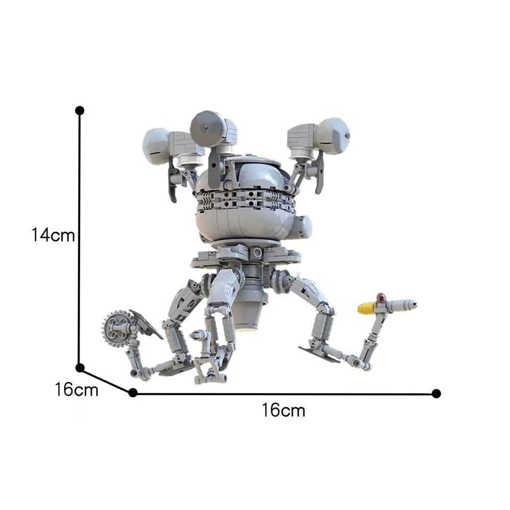

Mr. Handy MODEL BUILDING BLOCKS Fallout 76 Radiation Refuge Model Game Series Robot Modular Bricks Diy Toys MOC Kids