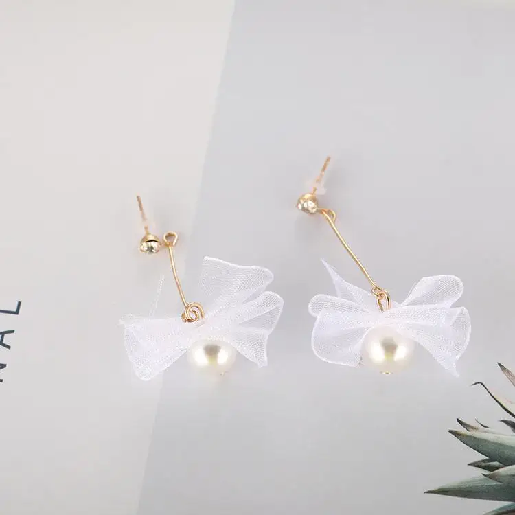 gold Новые модные красивые серьги, популярные серьги с блестками, красные серьги с сеткой, простые длинные серьги, Женские Ювелирные изделия - Окраска металла: gold