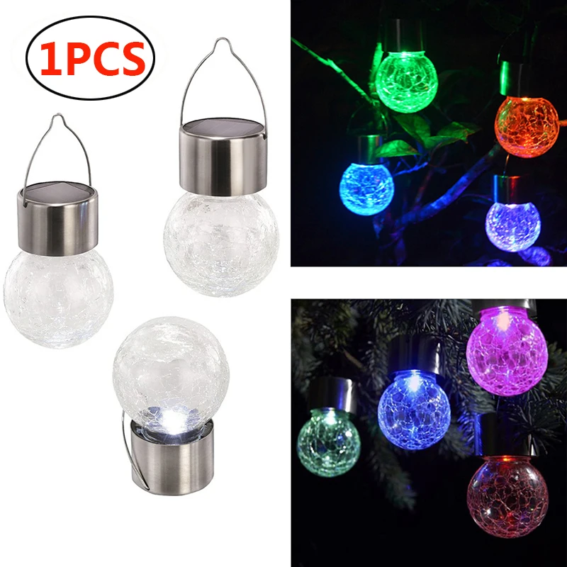 Уличный садовый светильник Globe Sloar со стеклянным шаром светодиодный подвесной s