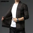 Новый осенне-зимний дизайнерский брендовый роскошный модный вязаный кардиган, свитер в Корейском стиле, мужские повседневные трендовые пальто, куртка, Мужская одежда
