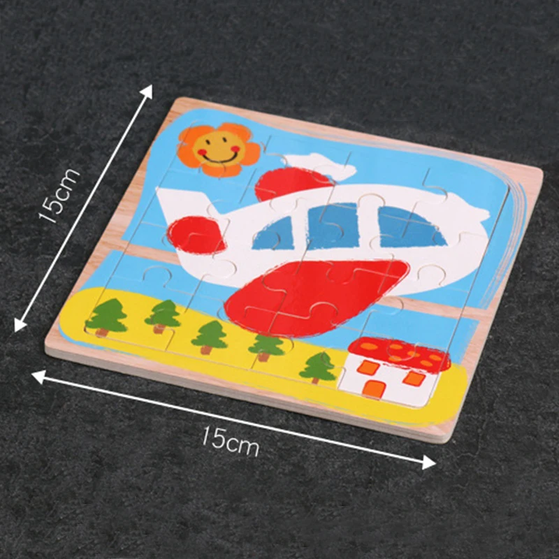 

Montessori Toys Educational Wooden Toys for Children Early Learning Materials Kids Intelligence Cartoon Animal Puzzles