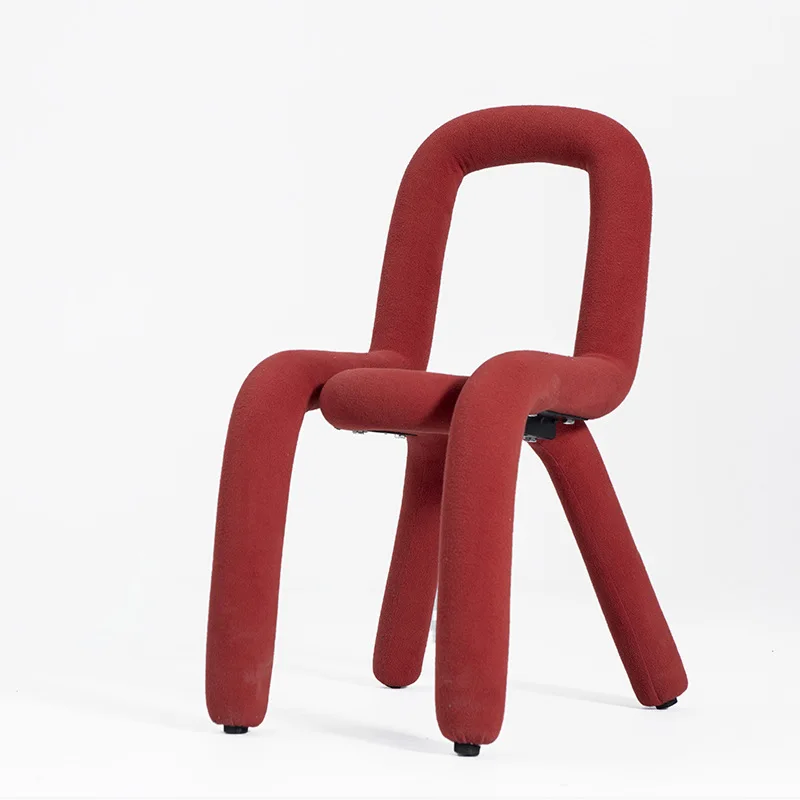 

Designer Art Modern Simple Personalized Dining Chair Creative Modeling Color Makeup Special-shaped Elbow Stool Chair