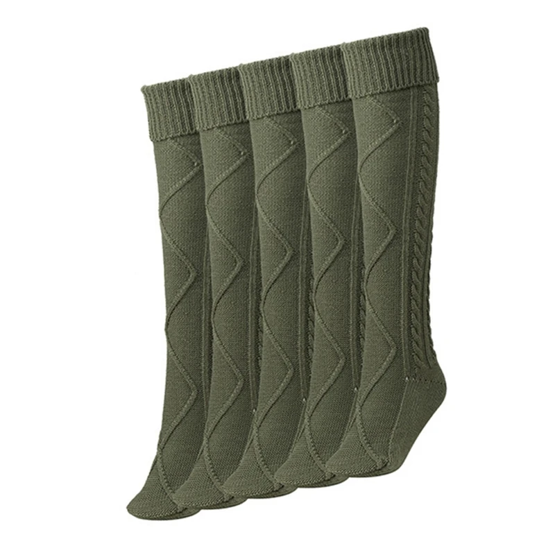 

Женские трикотажные гольфы со стразами, однотонные высокие Гольфы выше колена с отложными манжетами, очень длинные чулки, гетры