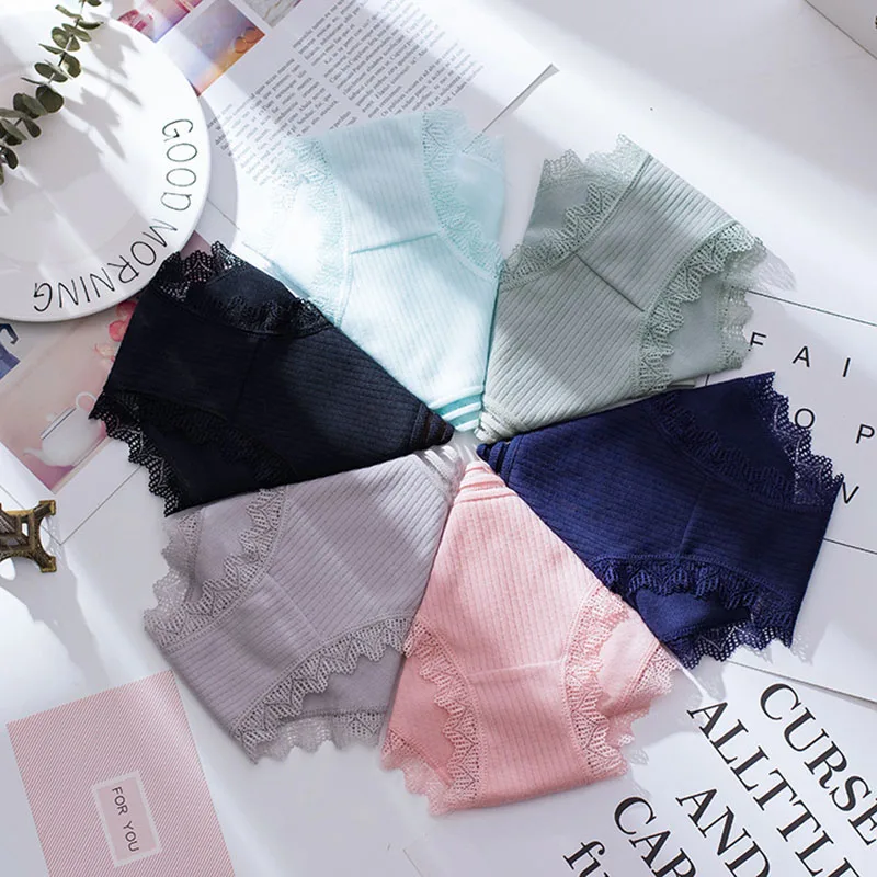 

6pcs Sexy Panties Women's Cotton Breathable Briefs Solid Soft Seamless Underwear Female Sexy Intimate Seamless Brief