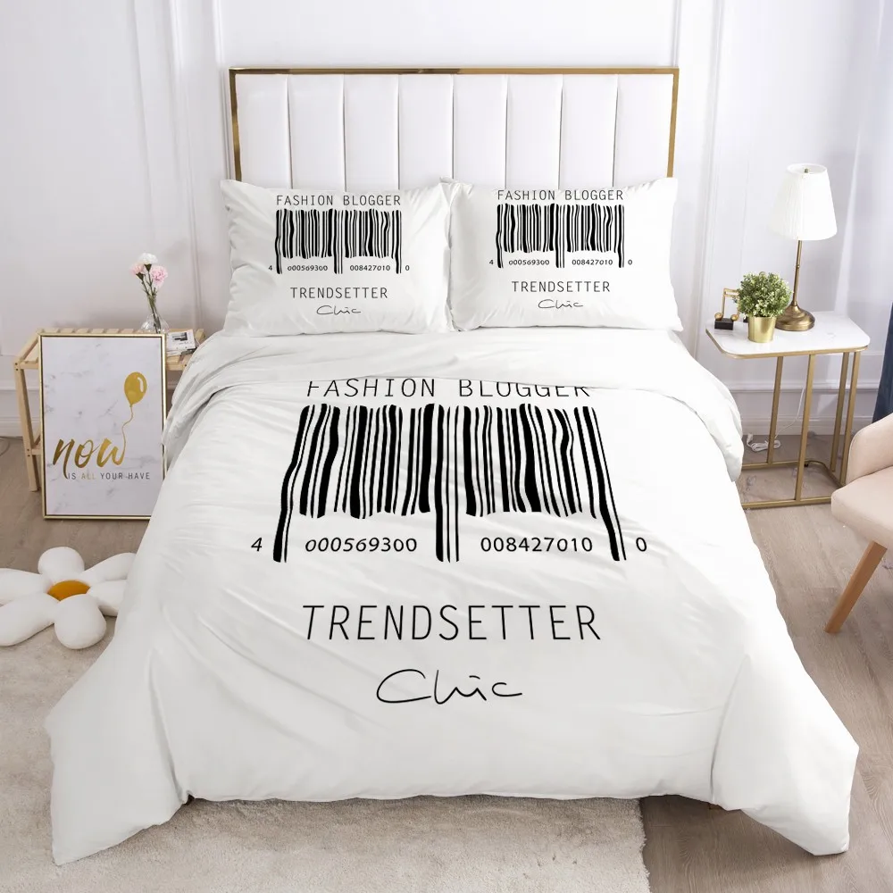 3D Black White Bed Linens Duvet Cover Sets Quilt Covers Pillow Shams Bedclothes Bedding King Queen Single Home Textile | Дом и сад