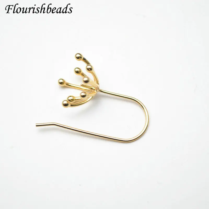 

Real Gold Plated Metal Earring Hooks DIY Jewelry Making Supplies Fit Beads 30pc Per Lot