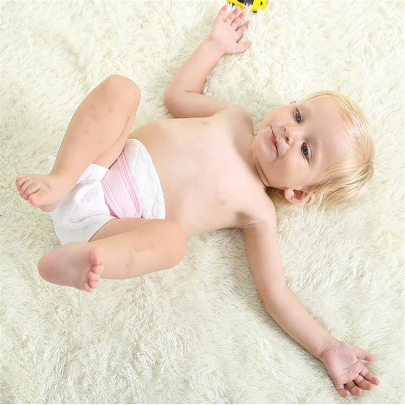 

10pcs/lot Baby Washable Reusable 3 Layers Baby Cloth Diaper Insert Super Absorbency Microfiber Nappy Liners