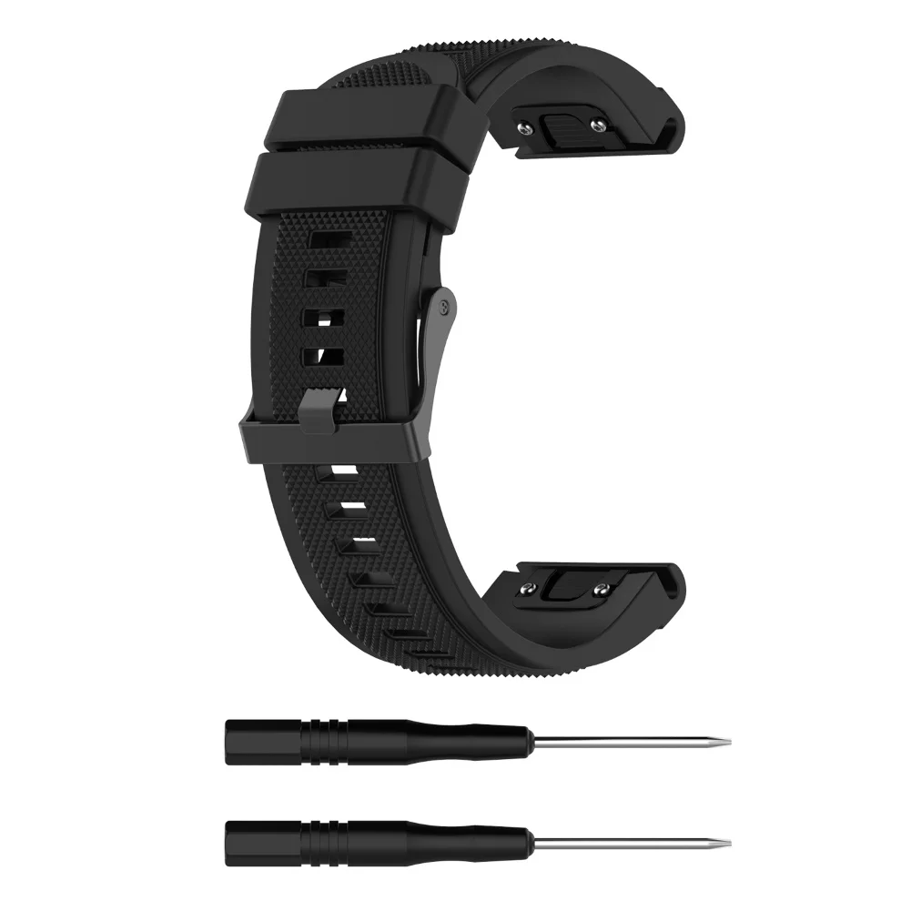 26 мм сменные часы с силиконовым браслетом ремешок для Garmin Fenix 6X 5X Puls 3 HR |