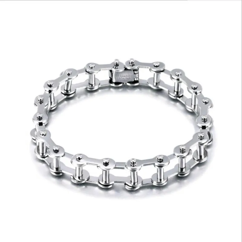 Модный мужской браслет-цепочка из нержавеющей стали для велосипеда браслет в