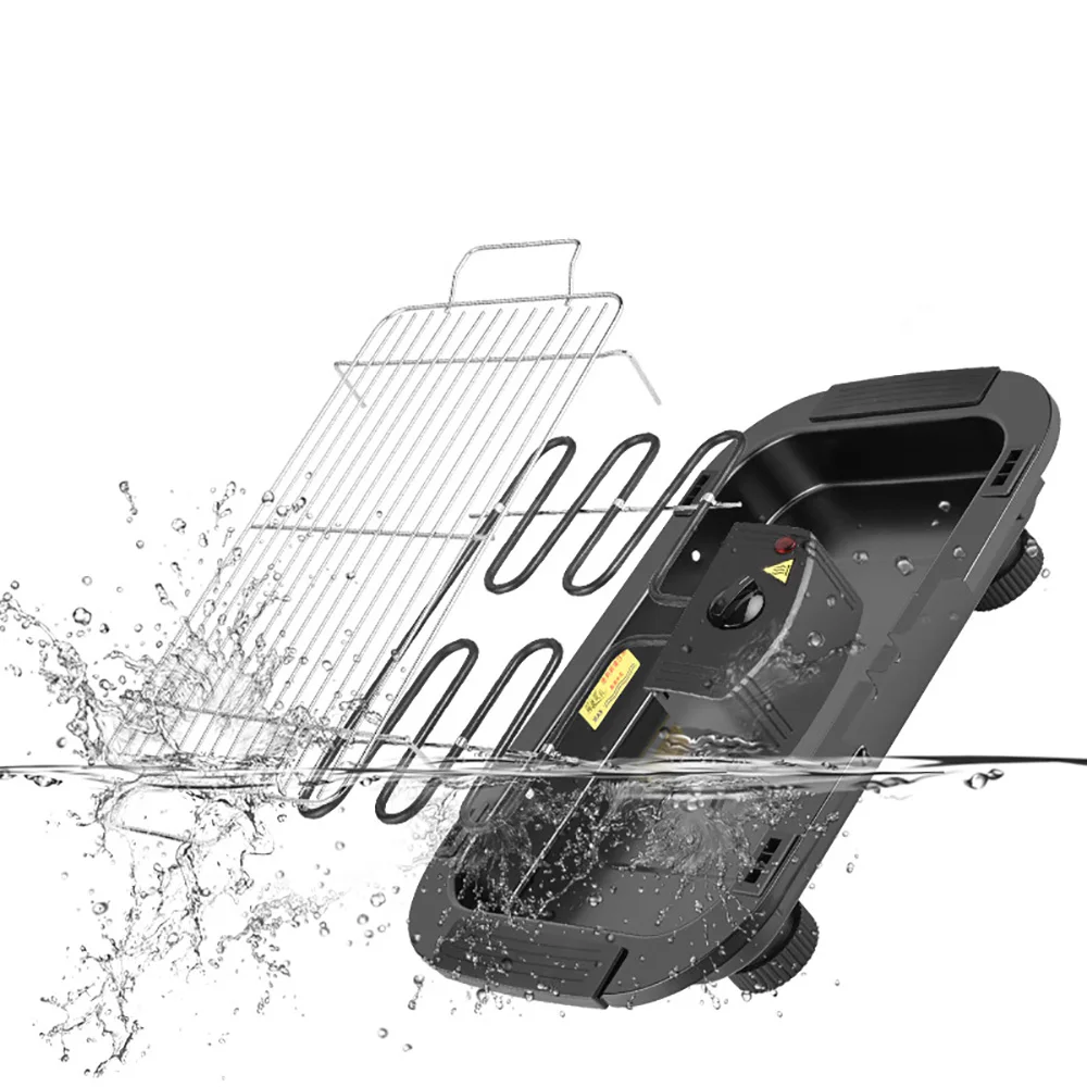 Бездымный гриль электрический портативный для 6 человек использования дома и на