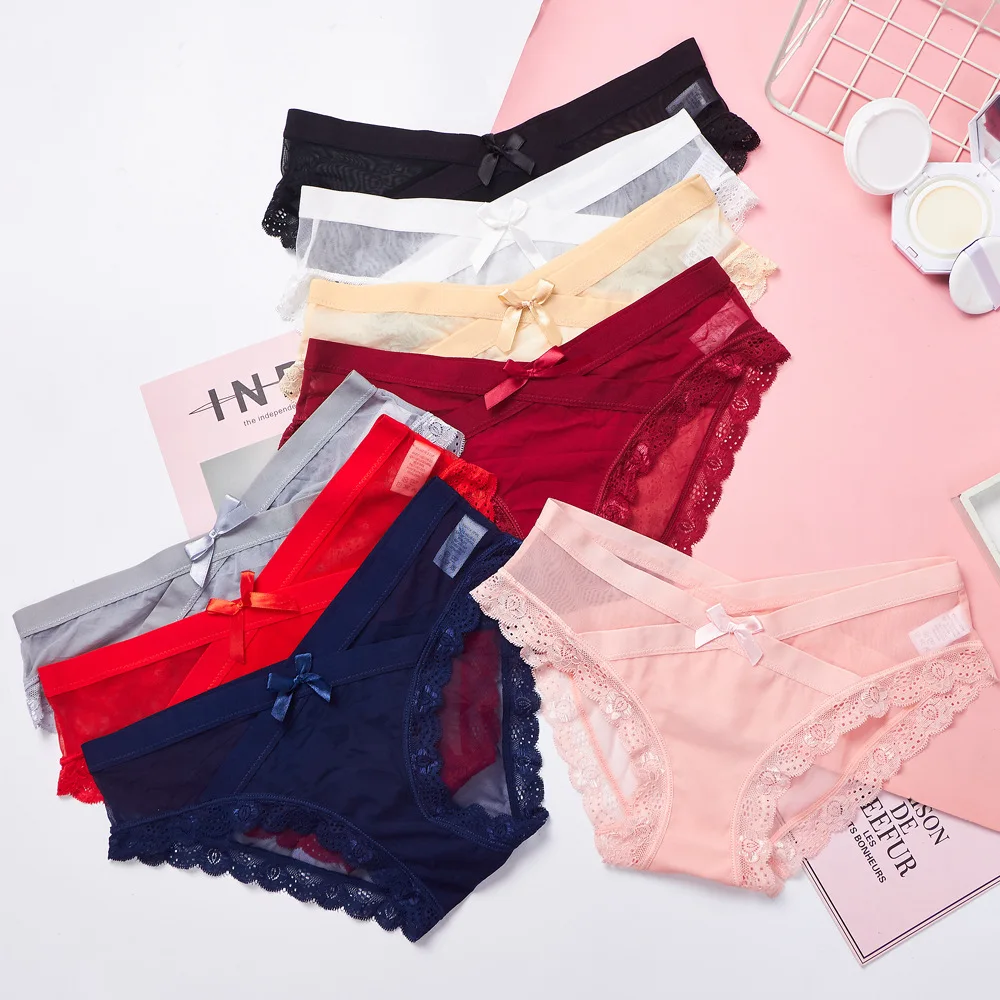 Трусики женское нижнее белье прозрачные низкая посадка нейлон бесшовные трусики