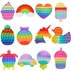 Пуш-попит Пузырьковые сенсорные игрушки-антистресс популярные новые настольные игрушки для снятия стресса для взрослых антистрессовые мягкие сжимаемые игрушки