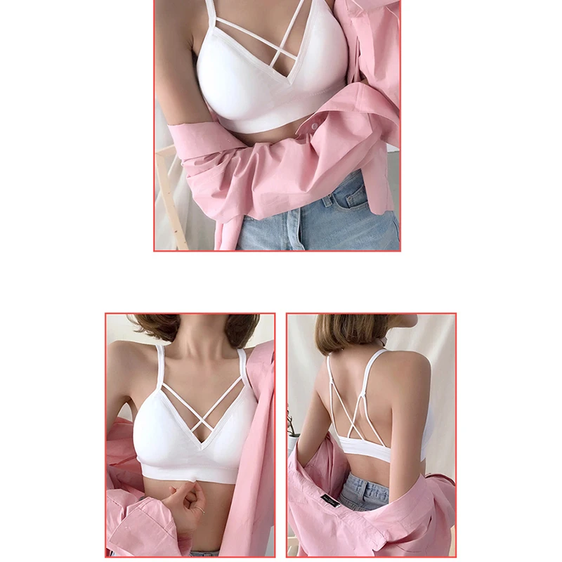 

New Sexy Beauty Back Tube Top Anti-Light-Gathering Bra Fitness Sports Model Underwire Underwear Women Lingerie