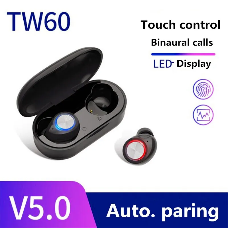 Tw60 tws Bluetooth 5,0 наушники IPX5 Водонепроницаемая гарнитура с шумоподавлением Беспроводные наушники pk Q32 inpods i 12 i18