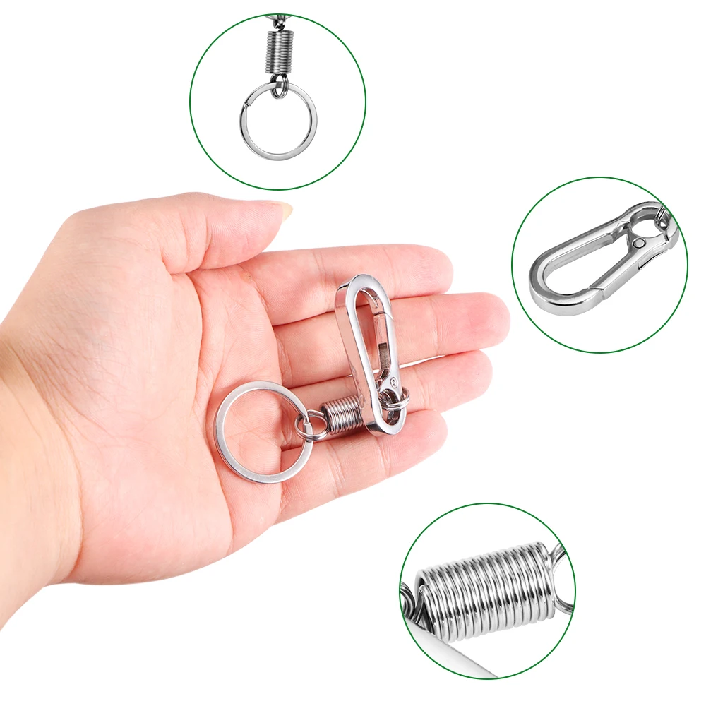 Автомобильный брелок Onever простая прочная карабин форма кольца из нержавеющей