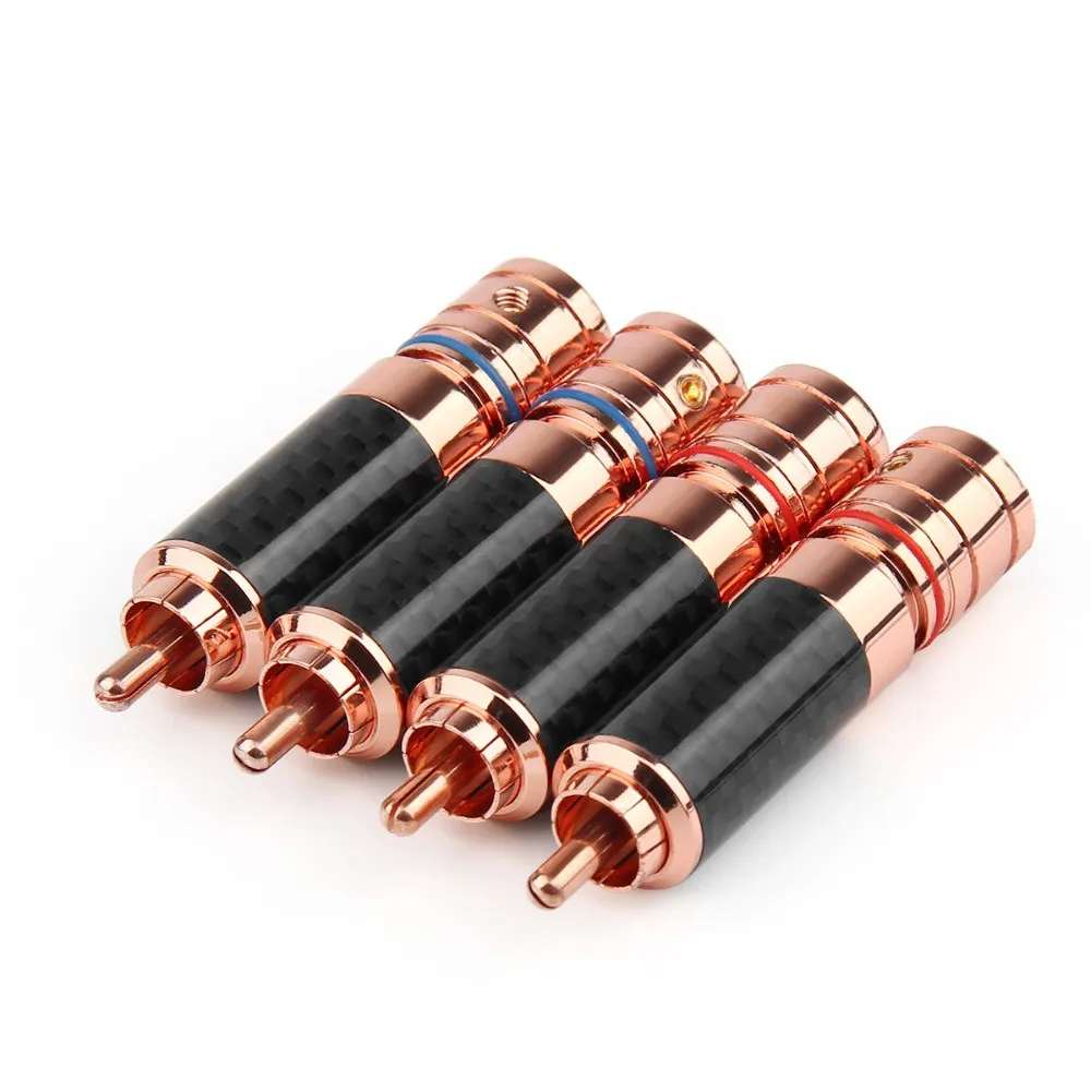 

8 шт. RCA штекер динамик аудио разъем терминал родиевая медь HIFI RCA штекер акустика разъем аудио адаптер DIY