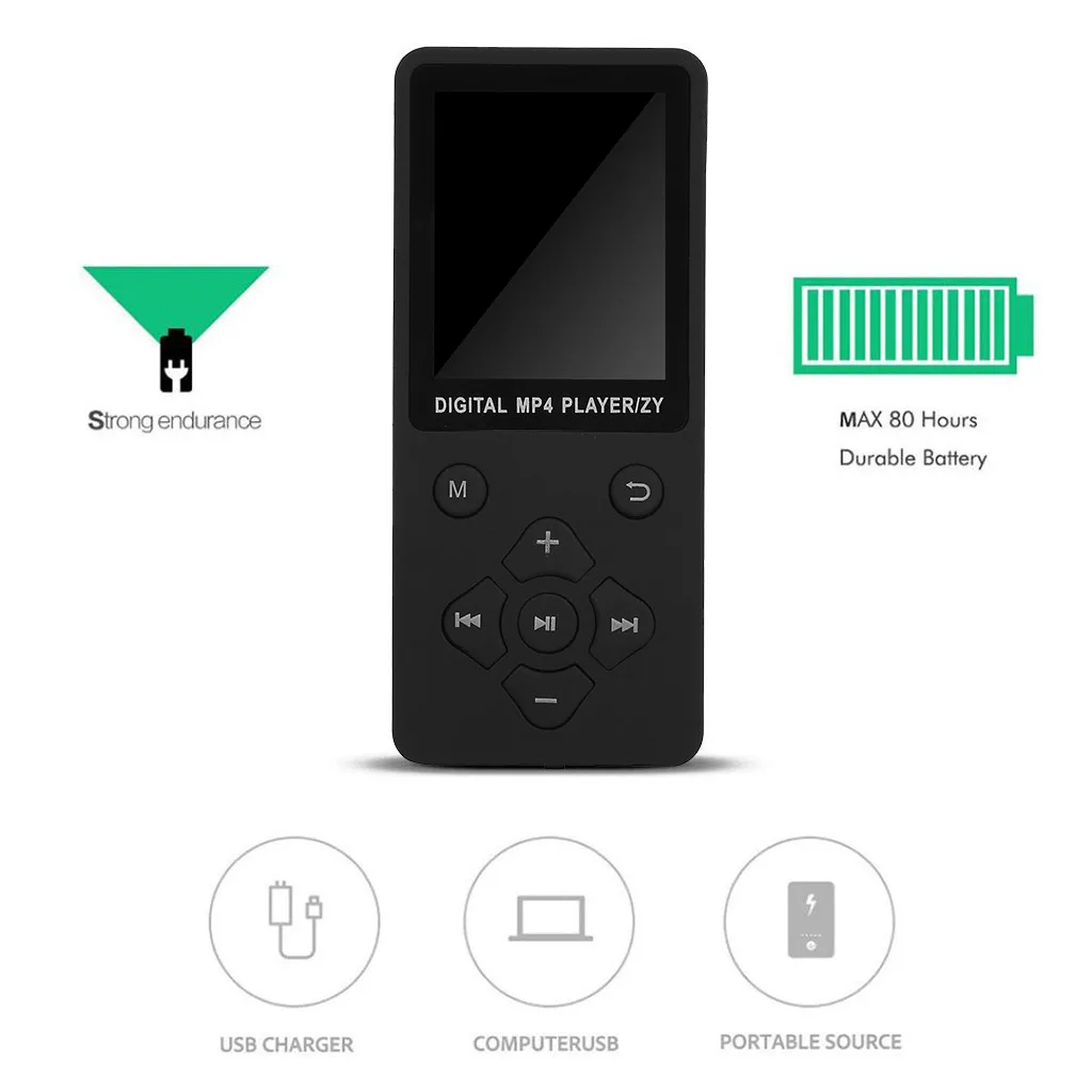 35 мини-usb-зажим ЖК-экран Bluetooth MP4 плеер поддержка 32G TF карта ультра тонкий без потерь звук 1,8 ''MP4 плеер с FM Электронная книга
