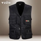Жилет ZITY мужской сетчатый, дышащий повседневный уличный жилет для рыбалки, с несколькими карманами, без рукавов, рабочая одежда для активного отдыха