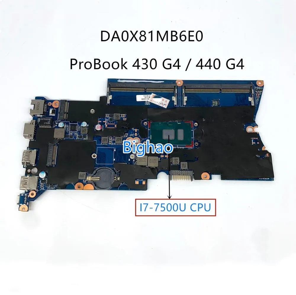Billig 905797-601 905797-001 DA0X81MB6E0 Mainboard Für HP PROBOOK 430 G4 440 G4 Laptop Motherboard Mit I7-7500U DDR4 100% Vollständig Getestet