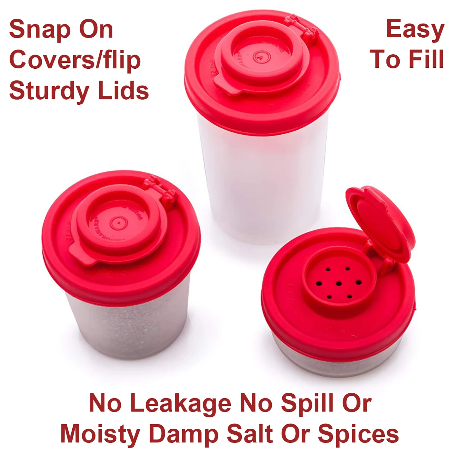 

Salt and Pepper Shakers with Lid Travel Seasoning Container