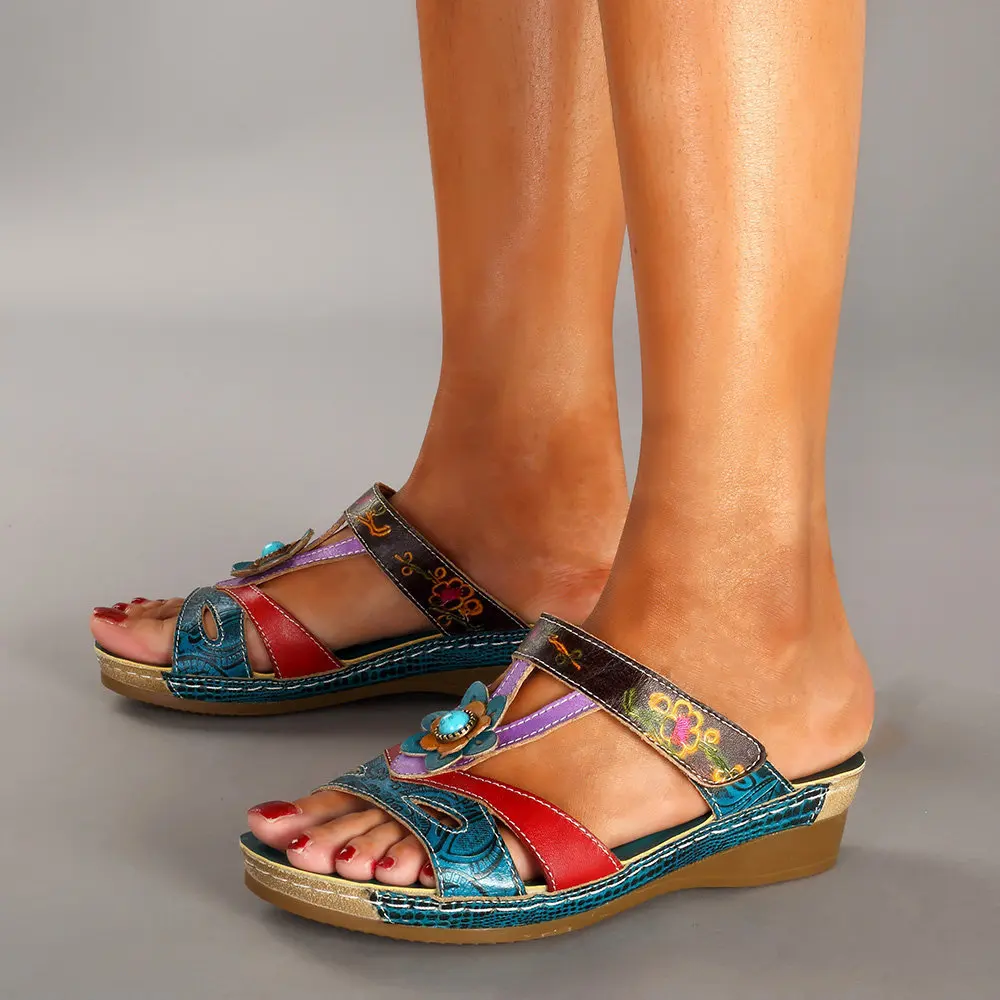 

2021 Retro Roman Solid Flat Slippers Women Summer Shoes Female Casual Beach Ladies Shoes Soft Plus Size Roman Slippers Women