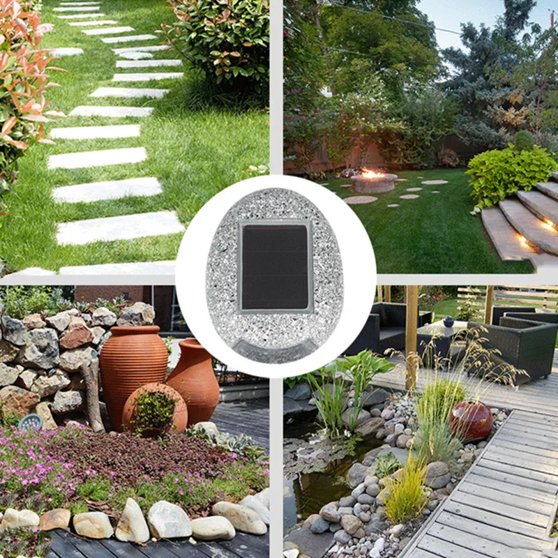LED Solar Stone Lamp Outdoor Waterproof Simulation Underground Light Garden Courtyard Lawn | Лампы и освещение