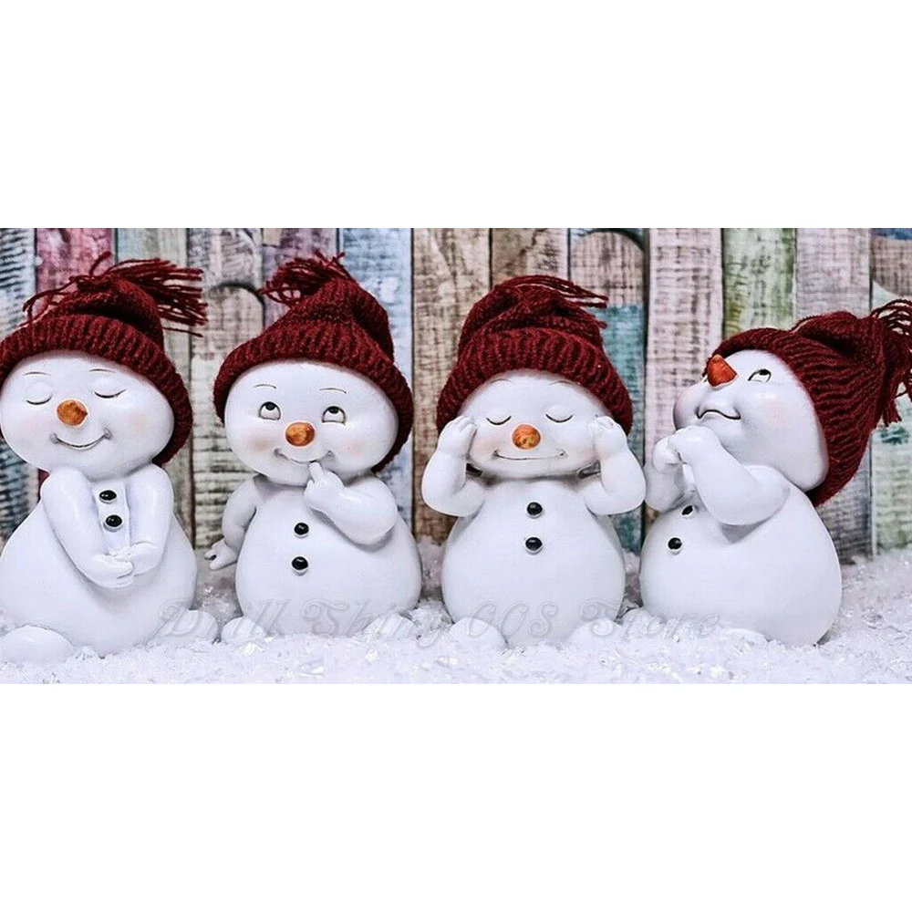 5d алмазная живопись сделай сам Милая Вышивка крестиком с четырьмя снежинками