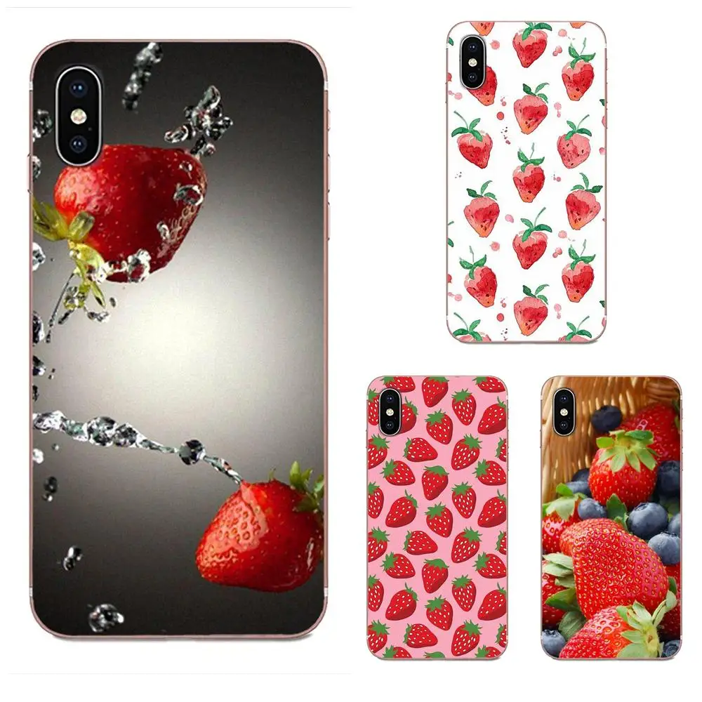 ТПУ для Huawei Honor 4C 5A 5C 5X 6 6A 6X 7 7A 7C 7X 8 8C 8S 9 10 10i 20 20i Lite Pro клубника|Бамперы| |