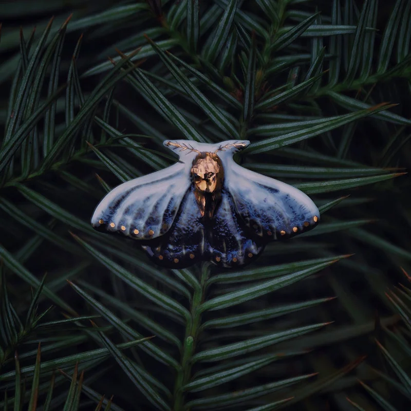 Оригинальный дизайн [Blue Ling Moth] нишевые индивидуальные уникальные темпераментные