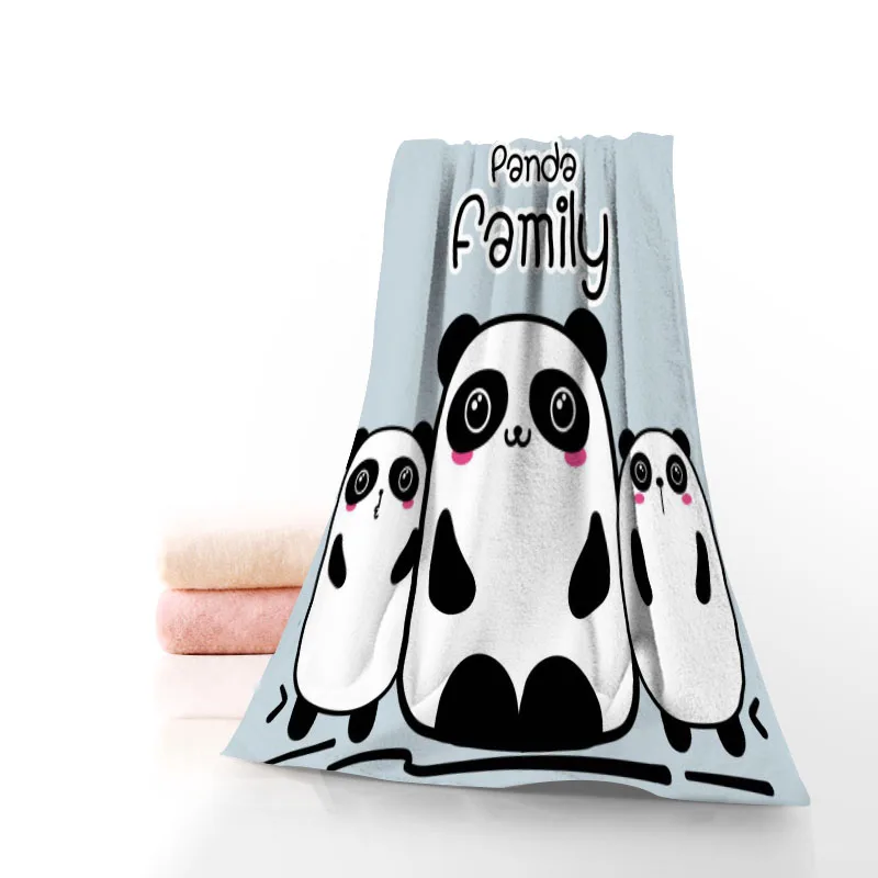 Банное полотенце из микрофибры с мультяшным рисунком панды |