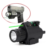tactical weapon flashlight with redgreen laser sight combo led light torch rat tail one shot fit 20mm rail for gun airsoft